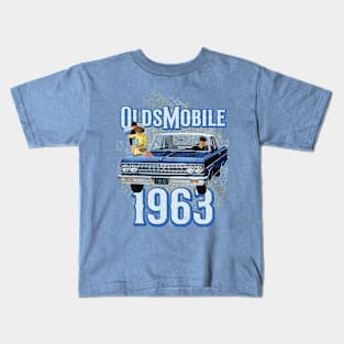 Blue Oldsmobile 1963 Kids T-Shirt